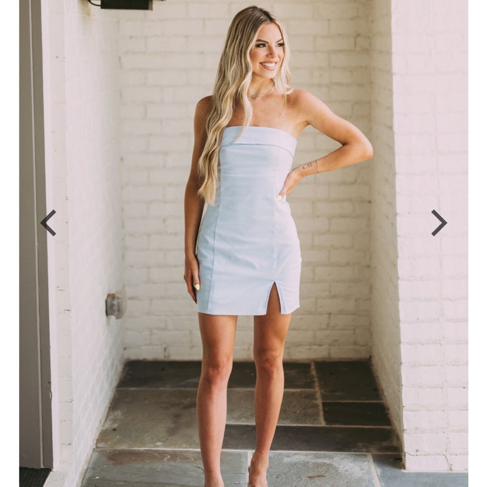 These Three Boutique Kylie Front Slit Mini Dress- size small